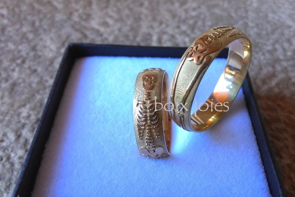 Aliançes casament esquelet-Alianzas casamiento esqueleto